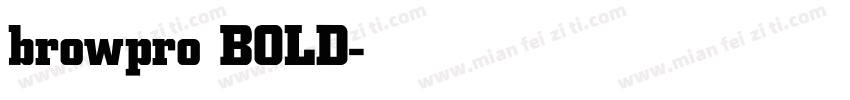 browpro BOLD字体转换